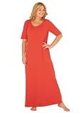 Long knit lounger with lace trim