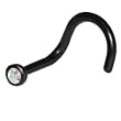 Black BIOPLAST Crystal Aurora SWAROVSKI Nose Screw Ring