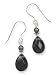 Brown Cultured Freshwater Pearl and Smoky Quartz Frenchwire Silver Earrings
