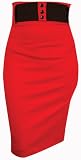 Switchblade Stiletto RED WAIST BELT SKIRT- Medium