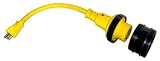 Conntek 14205 RV 1.5-Foot Pigtail Adapter Power Cord 15 Amp Male Plug To 30 Amp Twit Lock Female Connector