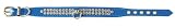  : Pet Supply Imports - Blue Arizon 3/4" Vinyl Collar with two rows of small rhinestones Size12