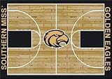 Southern Mississippi Golden Eagles 7 8 x 10 9 Home Court Area Rug