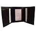 Mens Leather Cowhide TriFold ID Holder Wallet