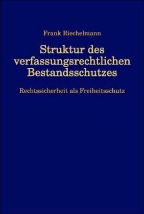 Struktur des verfassungsrechtlichen Bestandsschutzes: Rechtssicherheit als Freiheitsschutz