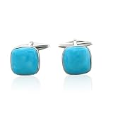 Trianon White-gold Estate 18k Turquoise Cufflinks