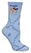 Puggle Light Blue Cotton Puppy Dog Breed Animal Socks 9-11