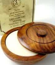 Taylor of Old Bond Street Sandalwood Shaving Soap In A Wooden Bowl, 3.5-Ounce