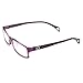 PenSee Fashion Horned Rim Rectangular Eye Glasses Frames Clear Lens (Purple(Dot legs))