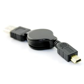 Ex-Pro� Gold Plated Retractable USB 2.0 Cable A to Mini B - USB cable for Olympus Camedia C-2 Zoom, C-50 Z, C-60, C-120, C-150, C-160, C-220 Z, C-300 Z, C-310 Z, C-350 Z, C-380, C-380 Z, C-390, C-400 Z, C-450 Z, C-460 Z, C-460 Z del Sol, X-1, X-2, X-200, X-250, X-300, X-400, Stylus 300, 300, 410, mju 10, mju 15, mju 20, mju 30, mju 40 PS, mju 300, mju 400, mju 410, Olympus Ferrari 2004.