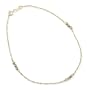 14k Gold Twist Chain with Two-tone Disco Bead Anklet 9 Inch