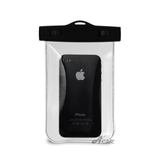 Acase 防水ケース クリア XL ストラップ 付 for iPhone5S / iPhone5C / iPhone5 / GALAXY S4 / GALAXY S III / ARROWS / AQUOS Phone / Xperia Z / Xperia A Waterproof シースルー 防水 ケース 防水保護等級 : IPx8 | iPhone 5S / iPhone 5C 対応