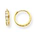 14k Hinged CZ (Cubic Zirconia) Hoop Earrings