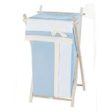 Picci Positano Laundry Hamper in Blue and Cream