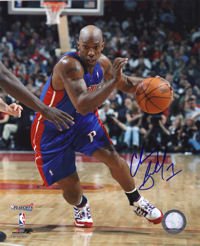 Chauncey Billups Autographed Detroit Pistons 8x10 Photo