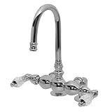 American Bath Factory F1-1312-CH-F9-9300-KL-CH F1-1312 Deck Mount Bathtub Faucet, Krystal Lever Hand