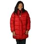 Women's Channel Quilted Puffer Jacket with Faux Fur Trim