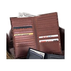 Buy Budd Leather European Crocodile Bidente Credit Card Organizer by Budd Leather