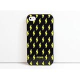 クールなサンダー★【iPhone4/4Sケース/more/cubic collection】保護フィルム付 thunder