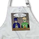 Rich Diesslins Funny General Cartoons - Super Hero Parody with Batman and Green Lantern at the bar - Aprons