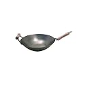 14 inch Carbon Steel Wok w/ Helper Handle (flat bottom)