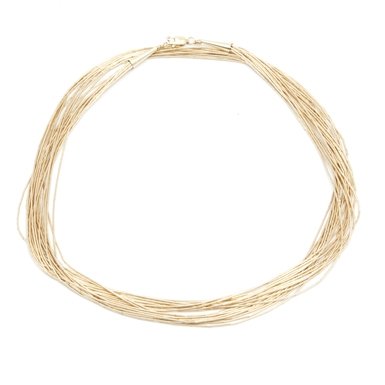 Gold Strands Necklace by Maven (30 Inch)