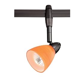 Euro Rail - 1 Light Low Voltage Track Spot Lighting Fixture - Dark Bronze - Tangerine... by Vaxcel Lighting