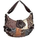 31usMfkQxyL. SL160  Gigi Chantal Brown Jacquard Patchwork Purse