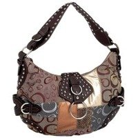 Gigi Chantal Brown Jacquard Patchwork Purse Gigi Chantal Brown Jacquard Patchwork Purse