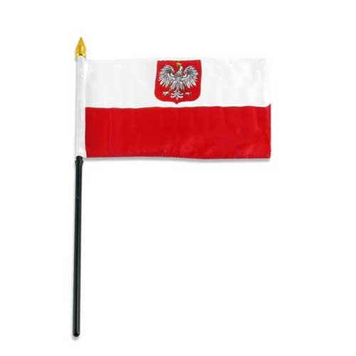 Poland State Flag and Civil Ensign 4 x 6 inch