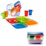 GSI Outdoors Lexan X2 4 Person Set,Multi Color