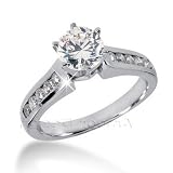 14K White Gold Round Cut Diamond Promise Engagement Ring (0.75ct.tw, HI Color, SI2-3 Clarity)