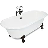American Bath Factory P1-WC-06 Winston Bathtub Package 06 in White with Old World Bronze Ball and Cl