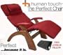 The Human Touch Power Electric Perfect Chair Recliner - PC95 / PC-095 Walnut Recline Wood Base Garnett Red MicroSuede Pads - Interactive Health Zero Anti Gravity Chair