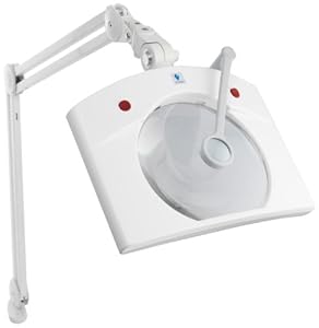Daylight-Deluxe Magnifying Lamp, 7-1/2 by 7-Inch, White