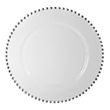Ten Strawberry Street 13-in. Belmont Beaded Charger, Silver
