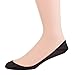 No Show Non Slip Womens Sock – SHEEC SoleHugger Secret Sheer - Black Large 4 Pair