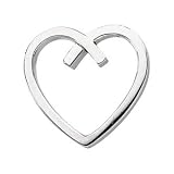 14k White Gold Metal Fashion Heart - JewelryWeb