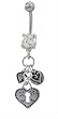 DANGLING HEART CHARM BELLY RING