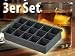 infactory 15-fach JUMBO-Silikon-Eiswürfelformen im 3er-Set