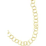 14K Gold Circle Fancy Link Bracelet 7.5