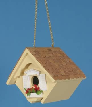 8 Fully Functional Yellow Garden Birdhouse