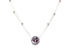 Glass Medallion Star Necklace - Purple, by Anat Eyal