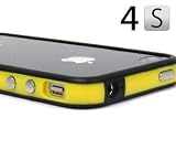 Yellow and Black Premium Bumper Case for Apple iPhone 4S / 4 - (AT&T, Verizon, Sprint)