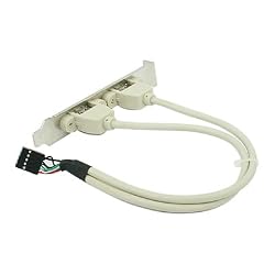 HDE&reg; 2-Port USB Rear Panel Bracket Host Adapter