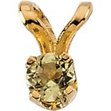 14K Yellow Gold Child's Genuine 03.00mm April Birthstone Pendant<br><br>Image Above may show a different color/month birthstone but we will send out the correct stone when we ship your order. | Size/Info: Month: April