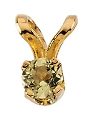 14K Gold Childrens Genuine July Birthstone Pendant
