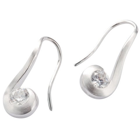 Fossil Damen-Ohrringe 925 Sterling Silber 2 Zirkonia Weiss 2,3 Cm JF15885040 Preisvergleich