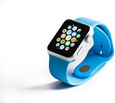 Apple Watch Band - Gorillatronics 38mm High Performance Sport Silicon Replacement Band for Apple Watch (Blue (Small/Medium))