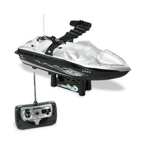 R C Malibu Boat- Black with Silver Streak 49MHZ by
